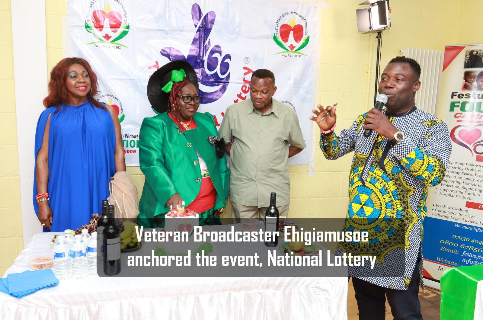 Veteran Broadcaster, Ehigiamusoe anchored the event, National Lottery